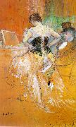  Henri  Toulouse-Lautrec Woman in a Corset (Study for Elles) Germany oil painting artist